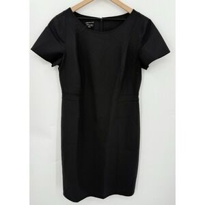 Talbots Dress Womens 12 Black Wool Office Career Preppy Classic Made‎ Italy